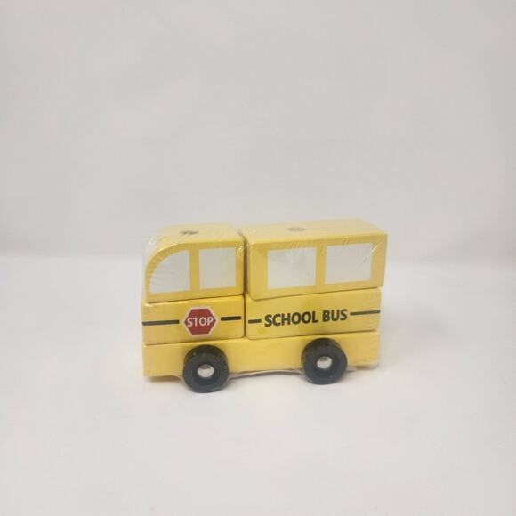 Wood Stacking School Bus - Picture 1 of 4